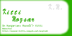 kitti mozsar business card